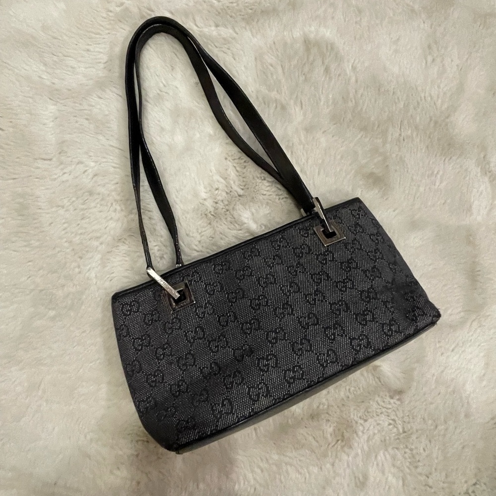 Gucci Denim Monogram Shoulder Bag